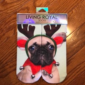 NWT Christmas Pug Socks